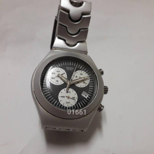 swatch真三眼手錶~已換新電池功能正常，swatch，錶，三眼手錶，手錶，石英錶，時尚錶，鐘錶~swatch時尚手錶