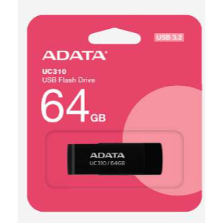 (聊聊享優惠) ADATA UC310 64GB 無蓋旋轉碟/黑色 (台灣本島免運費)