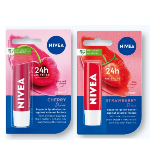 NIVEA妮維雅護唇膏(草莓/櫻桃)香味4.8g【現貨】