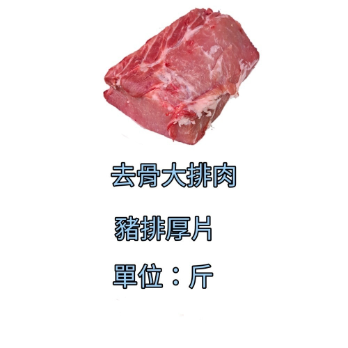 臺灣豬-去骨豬排肉切片拍拍 600公克