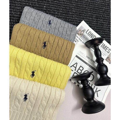 RL polo 圍巾 圍脖 經典小馬刺繡麻花含羊毛復古英倫毛極簡才是韓系穿搭的終極奧義 男女同款 下標後顏色截圖留言