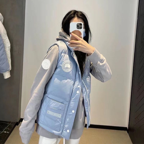 Canada Goose加拿鵝 大鵝 羽絨背心 外套 馬甲 好箱白標冰川男女同款 戶外休閒超越實穿 坎肩立領 Xs-