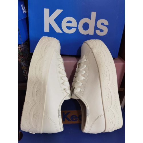 零碼特價keds超厚底雕花帆布鞋 婚鞋 小白鞋新款便鞋淺口女鞋單鞋