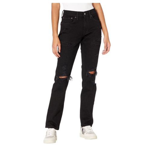 【破壞加工優惠W28-42腰】美國LEVIS 511 Slim 黑色精密刺繡 膝蓋刀割破痕 低腰丹寧褲窄管褲小直筒牛仔褲