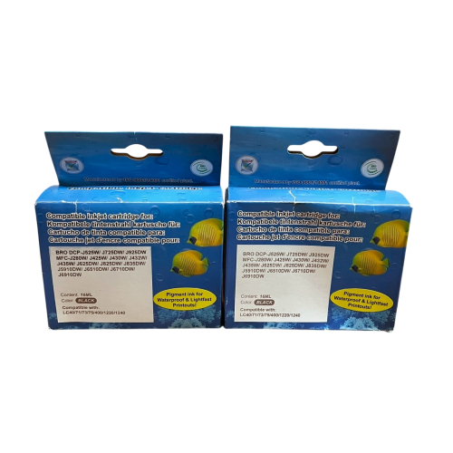 ❮全新❯ brother 噴墨印表機墨水匣 適用於BRO DCP-J525W和其他型號 16毫升 黑色顏料墨水 可防水