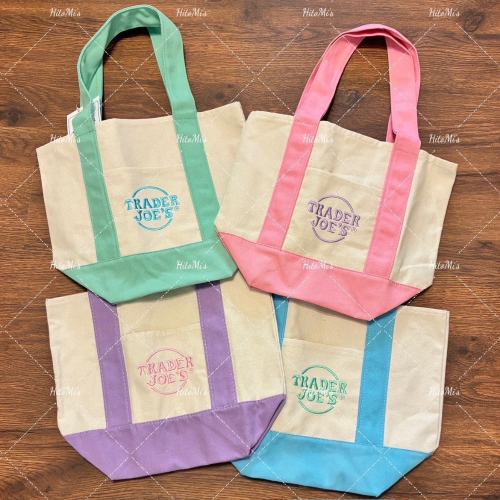 HitoMi’s 代購 全新 美國Trader Joe’s 馬卡龍帆布袋 撕不破牛皮紙提袋