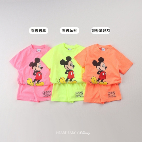 正韓童裝 Heartbaby 迪士尼人物套裝 米奇