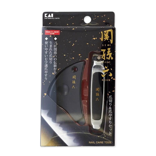 日本 日本製 KAI 貝印 關孫六 指甲剪銼刀組 (防飛濺推甘皮) HC‑3503