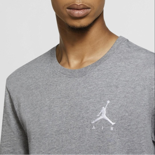 男子 Jordan Jumpman Short-Sleeve 灰色 刺繡Logo 棉質 短袖上衣