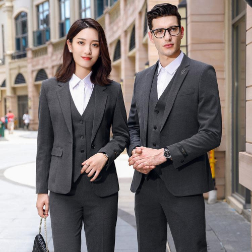 秋冬新款職業裝男女同款西服套裝行政面試工作服酒店經理銷售正裝