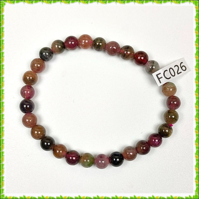 【彼啦能量館】貓眼 彩碧璽手珠 水晶手珠 6MM FC026