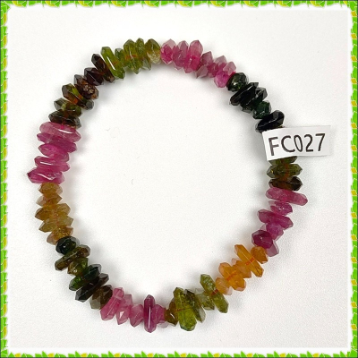 【彼啦能量館】隨型 彩碧璽手珠 水晶手珠 FC027