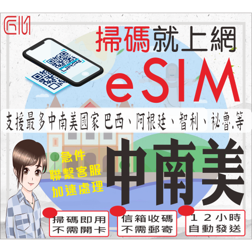 ├匠心_eSIM┤中南美網卡 中南美洲網卡 阿根廷 智利 秘魯 巴西 南美洲網卡 南美網卡 南美esim中南美洲esim