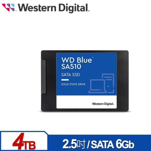 WD 藍標 SA510 4TB 2.5吋 SATA SSD