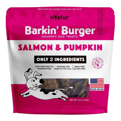 #2928580 Vitafur Barkin＇ Burger 鮭魚南瓜寵物狗零食 453公克