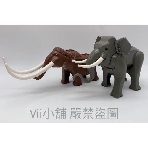 二手 樂高 LEGO 7414 Elephant 大象 二手 舊灰色 長毛象 猛瑪象 City 60195