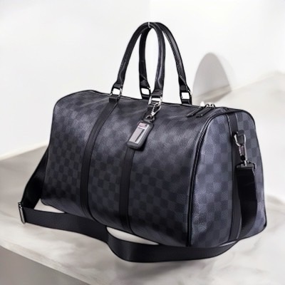 H精品服飾?義大利??PAGANI DESIGN 黑棋盤格 旅行袋/行李袋✅正品現貨