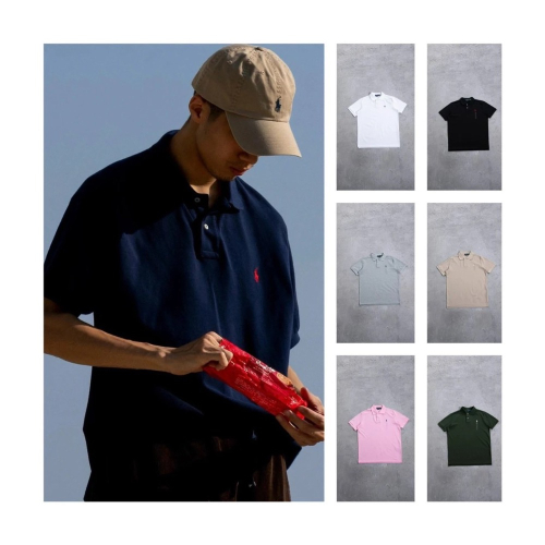 特清色經典＃【特惠福利】Ralph Lauren小馬刺繡Logo 珠地網眼 翻領短袖POLO衫 男女同款 B43#