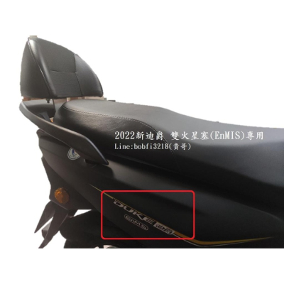 TEB 台中安心後靠背 EnMIS 雙火星塞 正304白鐵 5mm厚支架 新 迪爵 胖迪 GT 125 EVO 後靠背