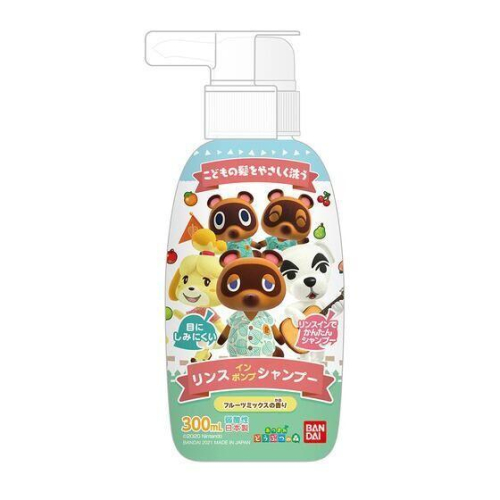 日本 BANDAI 動物森友會 兒童洗髮精 洗髮精 洗髮乳 300ml 嬰兒 兒童 洗髮
