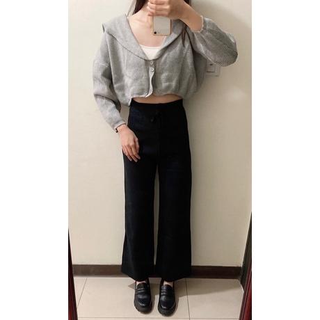 現貨⚡免運⚡絕版下殺? 素面針織垂墜感休閒長褲 A0385 #Kayla.girl #少女愷拉 #實穿