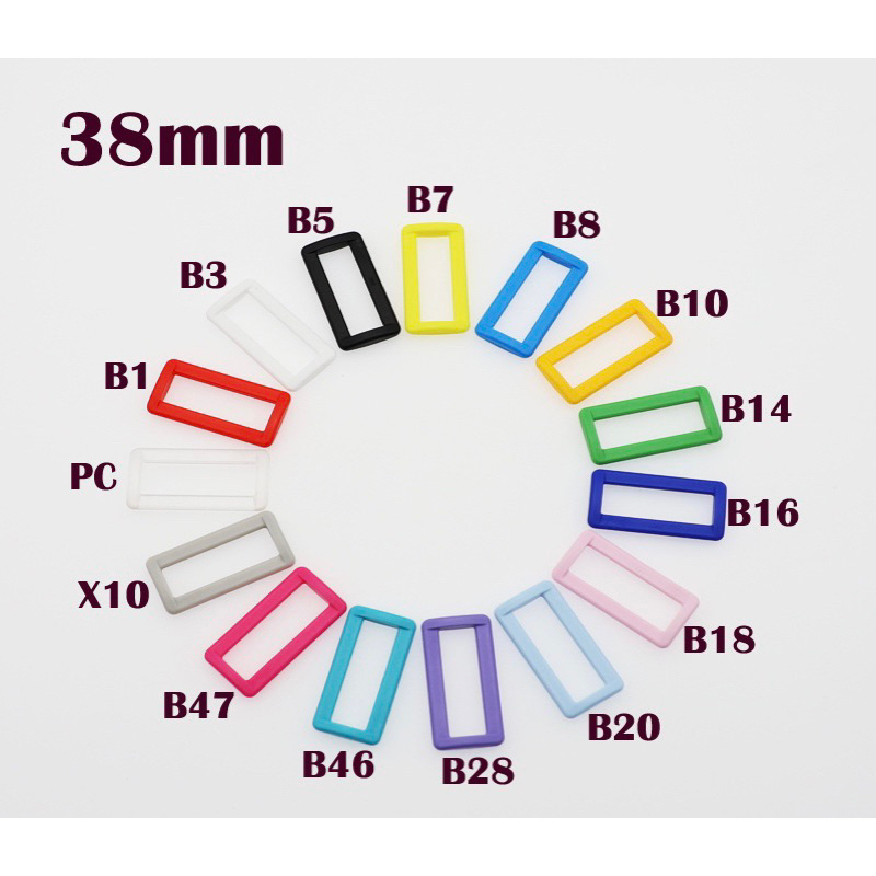 38mm 華聯 口環 口型環 口字扣 包包配件 方扣