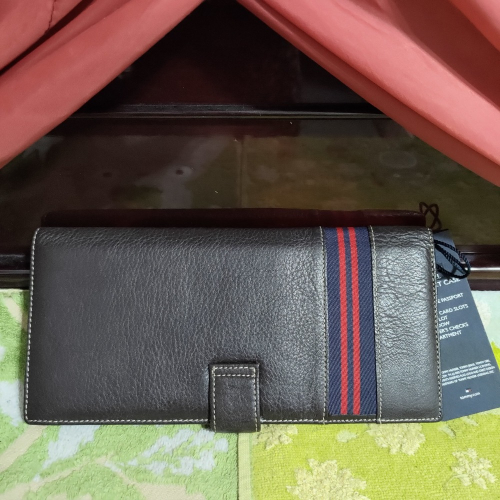 TOMMY HILFIGER 真皮 荔枝牛皮 護照夾 卡夾 980