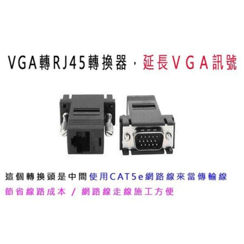 Z無名-監視器 監控 螢幕 延長器 VGA 轉 RJ45 轉換器 延長轉換器 VGA 轉 水晶頭 網路頭 含稅 開發票