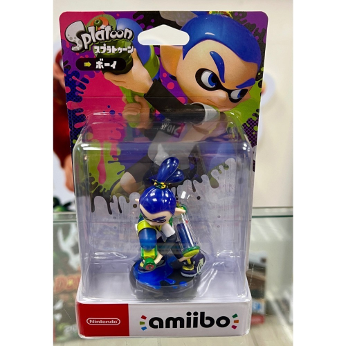 （不含遊戲）ns switch amiibo 藍髮 藍色 男孩 斯普拉遁 漆彈大作戰 全新品［士林遊戲頻道］