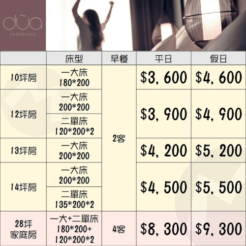 近美麗島捷運站~交通便利首選(瑪利歐旅遊網)近85大樓/愛河-高雄Hotel dua(住飯店) 『各房型+自助式早餐』
