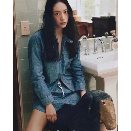 RL polo 早秋老幹部休閒水洗牛仔夾克 外套 寬松休閒舒服 拉鍊短外套 永不退流行 最百搭的時尚。s-l（肩45/4