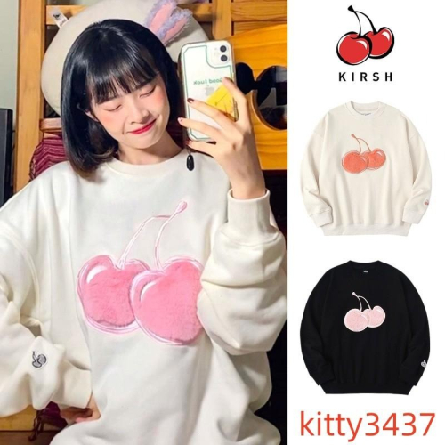 ?韓國代購? KIRSH 櫻桃 大學T 可愛少女 馬卡龍 IVE張員瑛同款 22FW 迪士尼聯名款