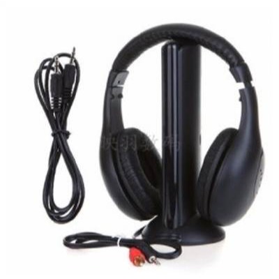 頭戴式5合1耳機麥克風/FM電腦​​無線大耳麥英語聽力收音機耳機
