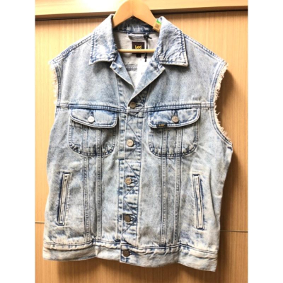 Lee rider vest jacket 騎士牛仔單寧淺水洗背心