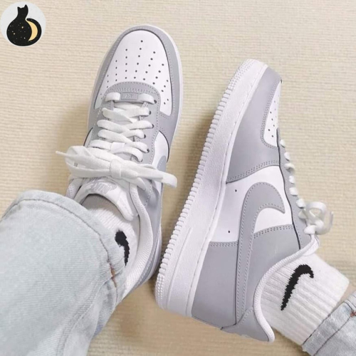 NIKE AIR FORCE AF1 灰白 拼接 女鞋 男鞋 FD9763-101 DV0788-100