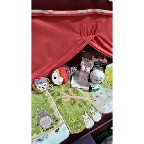 二手三麗鷗 液體空瓶 美樂蒂 KINYO 陶瓷小夜燈 可搭精油 魚型手工零錢包 手工毛線鑰匙圈 零錢包