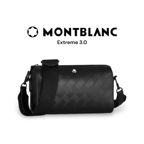 ?MONTBLANC 萬寶龍EXTREME 風尚系列3.0 142迷你收納包｜全粒面牛皮｜黑色｜收納包｜圓筒包｜小包｜