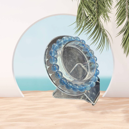 ?海藍寶水晶圓珠手鍊?興鑫水晶A-001-08