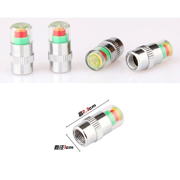 YLC。B024胎壓氣門嘴 一組4個 省油 預防爆胎 氣嘴帽 胎壓偵測器 胎壓偵測帽 氣門螺帽