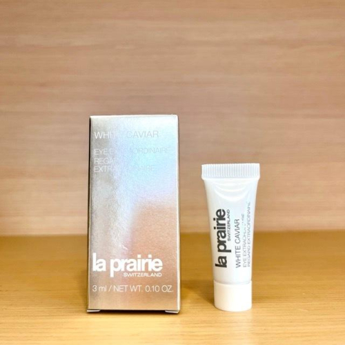 栗子美妝?｜La prairie 萊珀妮 鑽白魚子時空聚光眼霜 P 3ml 小樣 專櫃中文標 旅行裝