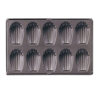 【嚴選SHOP】【SN9048】三能 台灣製 10連貝殼模(矽利康) 長貝殼模 三能模具 烤模 蛋糕模 瑪德蓮模