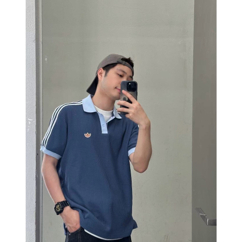 Adidas 校園風華夫格polo