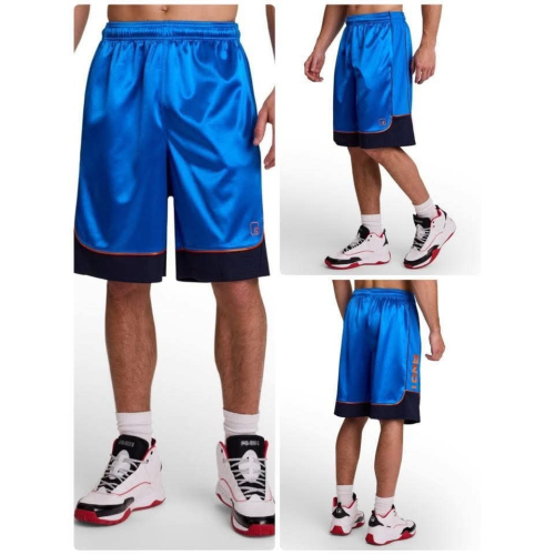 男子 AND1 ALL COURTS COLOR BLOCK 2 SHORT 雷霆隊配色 過膝 10吋 籃球褲