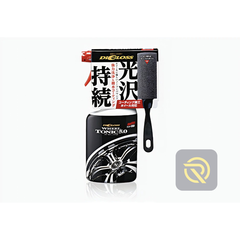 庫樂斯-日本 SOFT99 輪圈保養劑5.0 適用鋁圈.鋼圈和電鍍樹脂的材質 強力洗淨 輪圈專用清潔劑