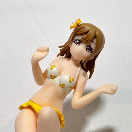 日版 正版 Love Live! 國木田花丸 黃色泳裝 坐姿 扭蛋 公仔 景品 二手 現貨 無盒 實際拍攝