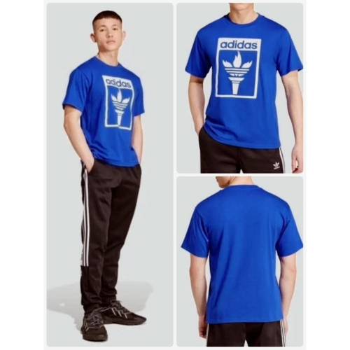 男子 ADIDAS TREFOIL Tee 藍白 愛迪達 三葉草 短袖上衣 定價1290