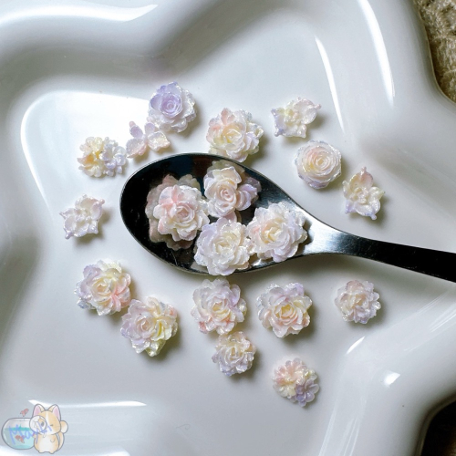 「梅里貓 現貨」 迷你 立體 原模 精品 三色系 花 紫洛神 混裝「30ml」美甲 奶油膠 樹脂 DIY 配件