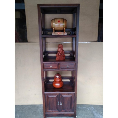 小o結緣館仿古傢俱........二抽二門書架.擺飾架.藝品架.收納架60x38x191