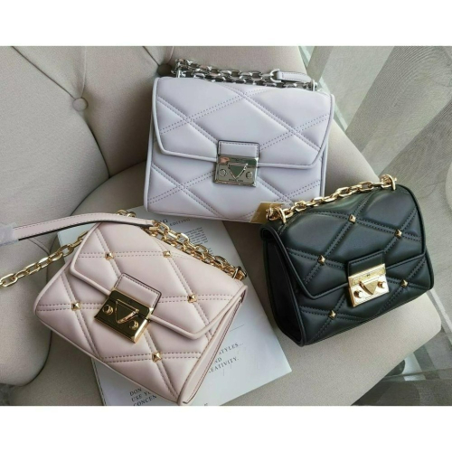 降!【現貨】MICHAEL KORS Mk 新款 SERENA 菱格紋鍊帶包 大款 可快速出貨 ?美國代購?? 正品