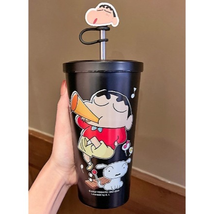 蠟筆小新保溫杯高顏值卡通吸管杯